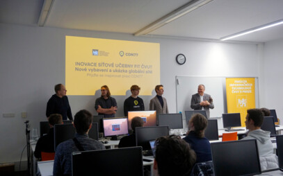At FIT CTU, the network classroom has been upgraded and now bears the name CDN77 Network Hub