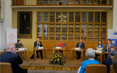 Students took part in a debate with EP President Metsola