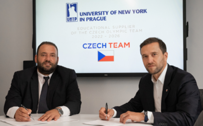 The University of New York in Prague partners with the Czech Olympic Team and Jaromír Jágr