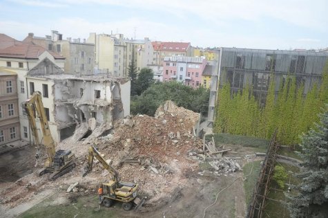 Bourání na Filozofické fakultě Zdroj: Muni.cz
