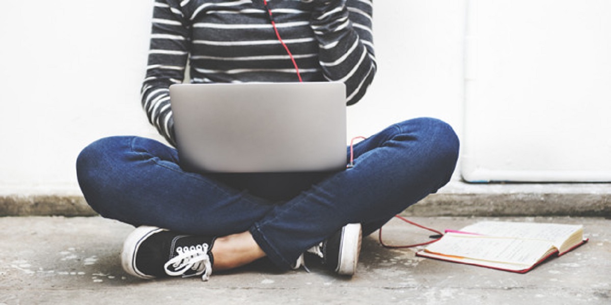 Woman Laptop Searching Research Connection Technology Concept