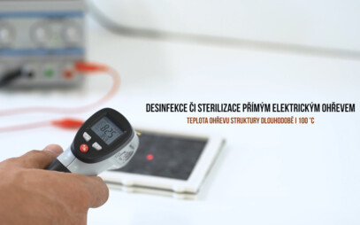 Vyvinuli jsme filtrační materiál, který je možno sterilizovat elektrickým proudem