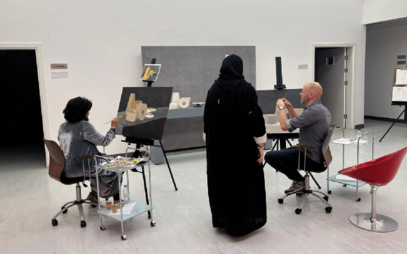 Karel Řepa vedl malířský workshop v saúdskoarabském Rijádu