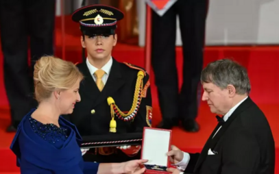Profesor Jan Rychlík převzal ocenění od slovenské prezidentky