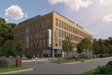 Nový kampus Panevropské univerzity ve Vysočanech se blíží k dokončení