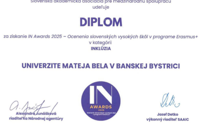 UMB získala ocenenie IN Awards 2025 za inklúziu v programe Erasmus+