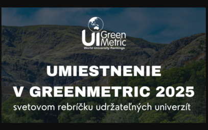 UMB sa zapojila do UI GreenMetric 2025