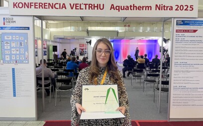 Veľký úspech našej doktorandky na Aquatherm 2025!