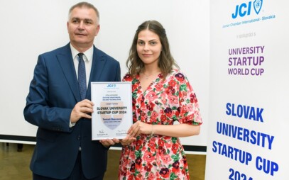 Ing. Terézia Švecová z FBP víťazom súťaže Slovak University Startup Cup 2024