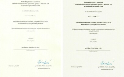 Ocenenie MŠVVaM SR pre našu fakultu: Vynikajúce výsledky v projektoch VEGA